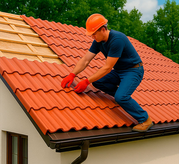 Кровля из керамической черепицы в Сургуте