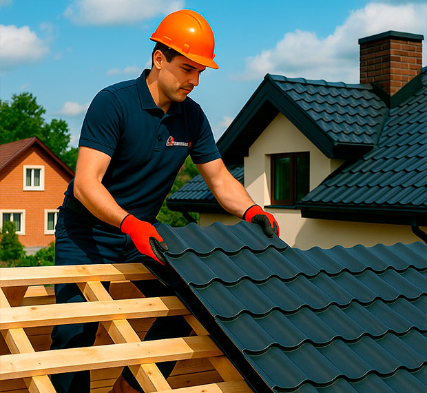 Кровля из металлочерепицы под ключ в Сургуте