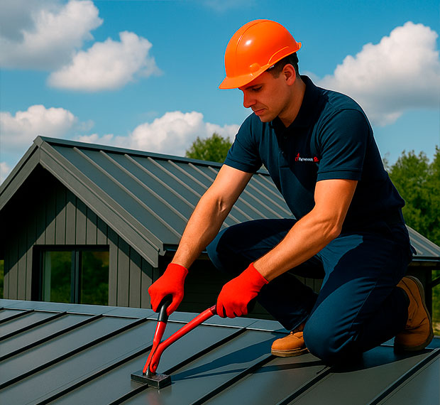 Монтаж фальцевой кровли в Сургуте