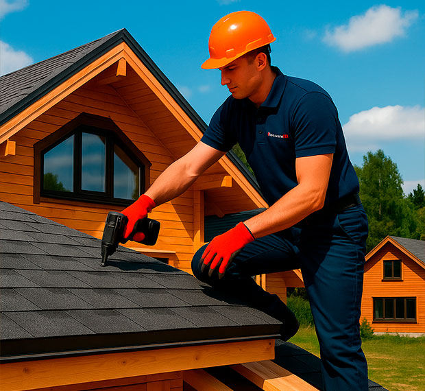 Монтаж кровли из мягкой черепицы в Сургуте