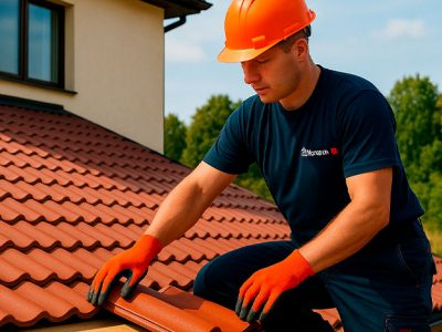 Монтаж кровли из натуральной черепицы