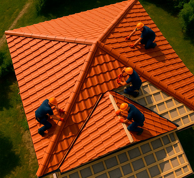 Монтаж 3-скатной крыши в Сургуте